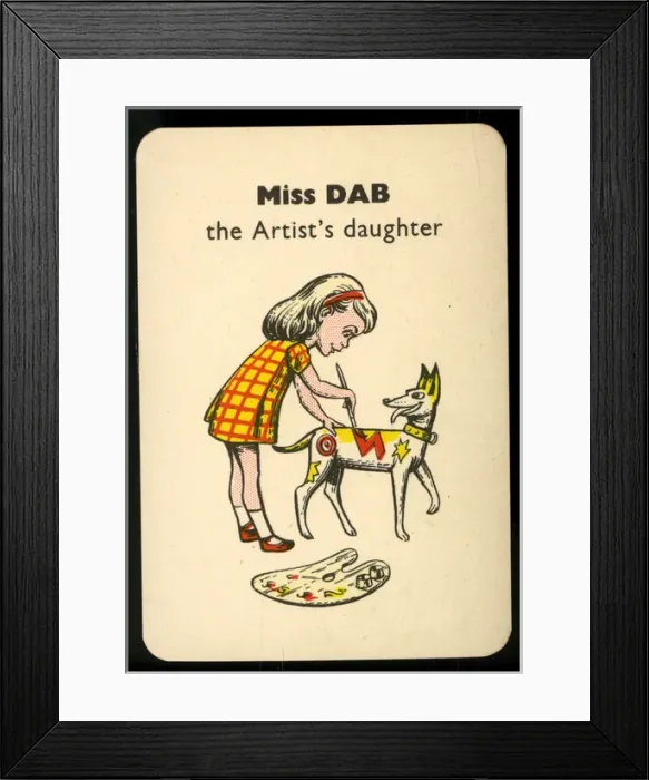 Framed Print : Gibbs Happy Families - Miss Dab Framed Print : Gibbs Happy Families - Miss Dab