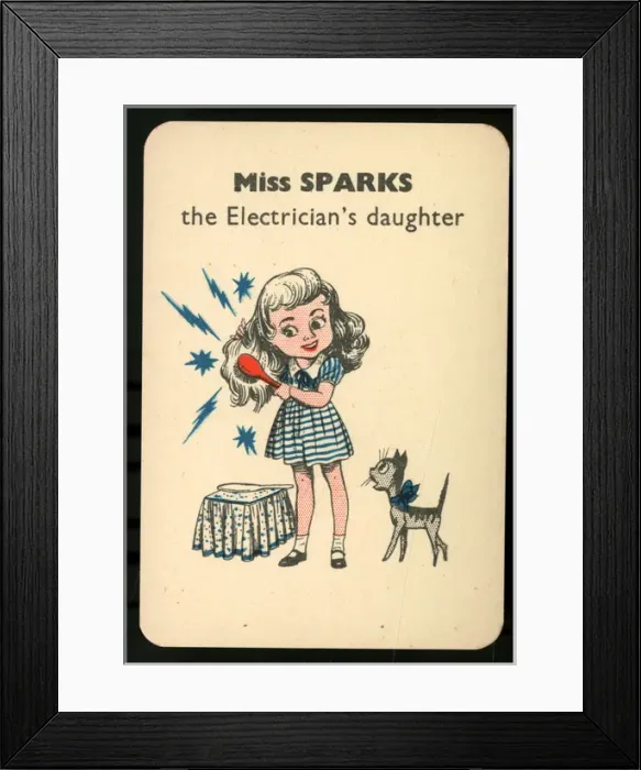 Framed Print : Gibbs Happy Families - Miss Sparks Framed Print : Gibbs Happy Families - Miss Sparks