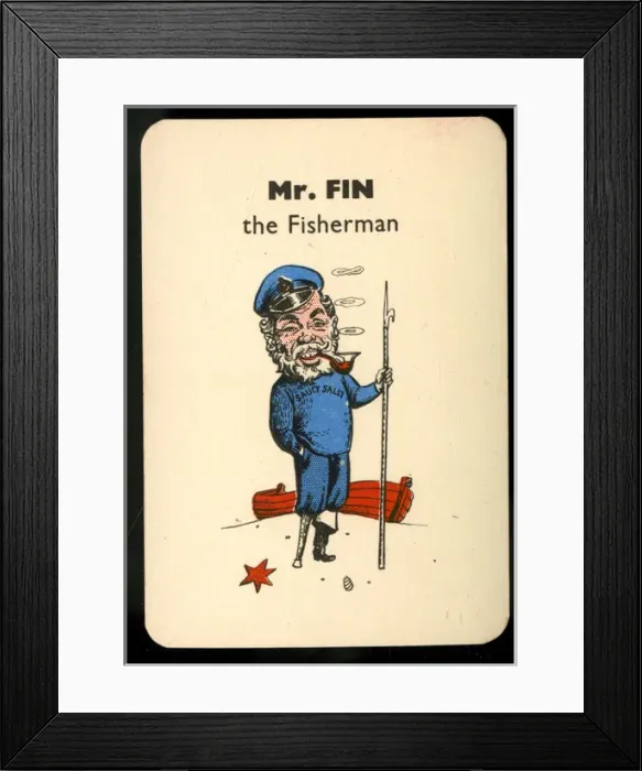 Framed Print : Gibbs Happy Families - Mr Fin Framed Print : Gibbs Happy Families - Mr Fin
