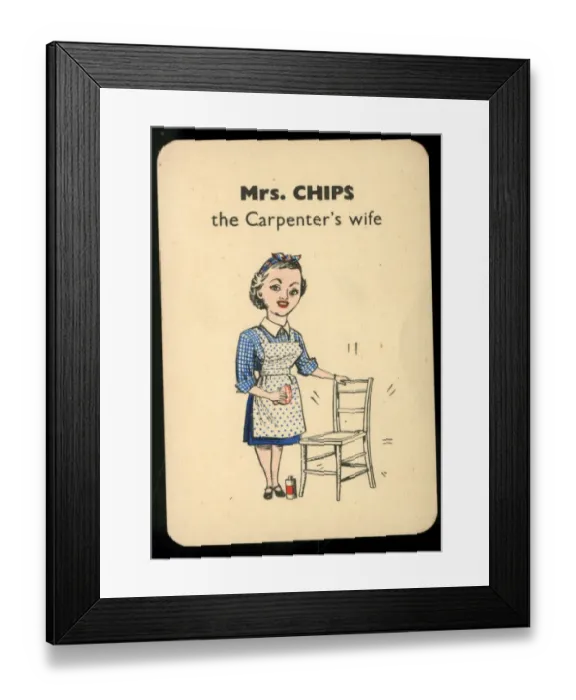 Framed Print : Gibbs Happy Families - Mrs Chips Framed Print : Gibbs Happy Families - Mrs Chips