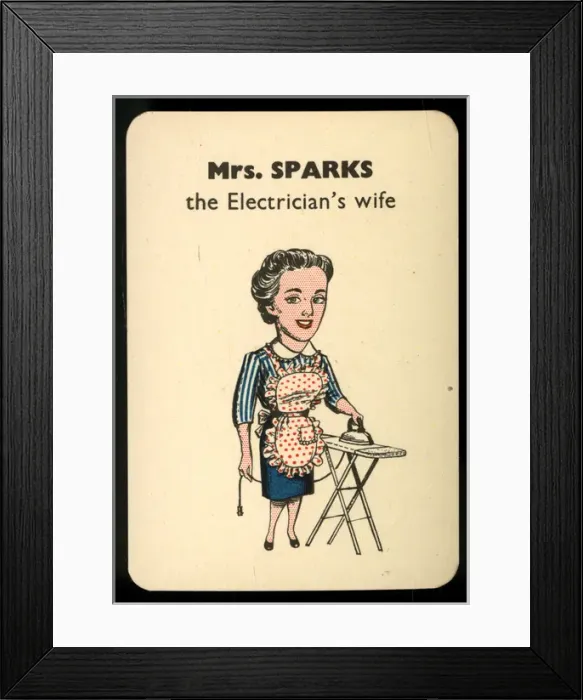 Framed Print : Gibbs Happy Families - Mrs Sparks Framed Print : Gibbs Happy Families - Mrs Sparks