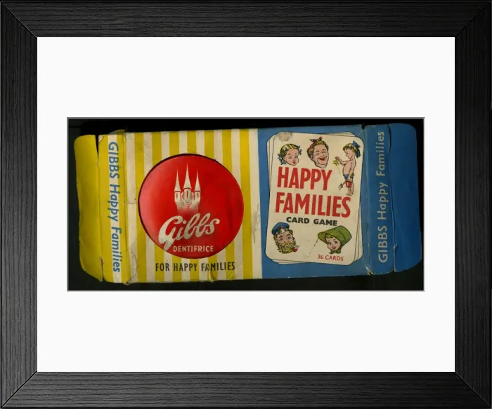 Framed Print : Gibbs Happy Families - packaging front Framed Print : Gibbs Happy Families - packaging front