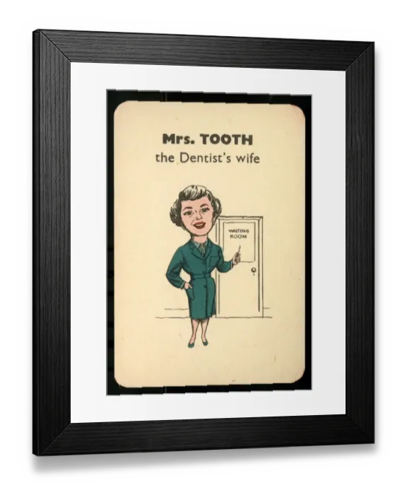 Framed Print : Gibbs Happy Families - Mrs Tooth Framed Print : Gibbs Happy Families - Mrs Tooth