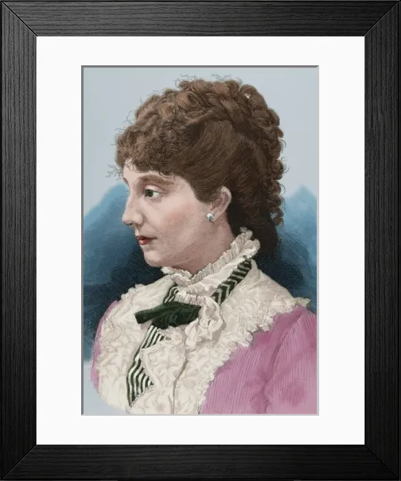 Framed Print : Maria del Pilar de Borbon y Borbon (1861-1879). Infanta of S Framed Print : Maria del Pilar de Borbon y Borbon (1861-1879). Infanta of S