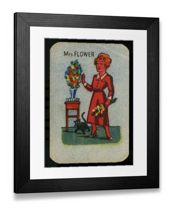 Framed Print : Happy Families - Mrs Flower Framed Print : Happy Families - Mrs Flower