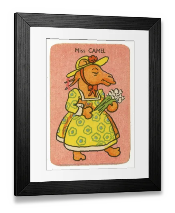 Framed Print : Happy Families Animals - Miss Camel Framed Print : Happy Families Animals - Miss Camel
