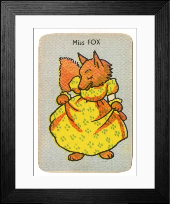 Framed Print : Happy Families Animals - Miss Fox Framed Print : Happy Families Animals - Miss Fox