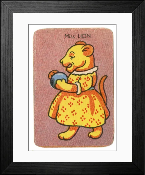 Framed Print : Happy Families Animals - Miss Lion Framed Print : Happy Families Animals - Miss Lion