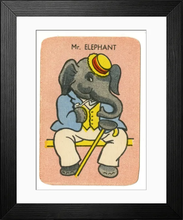 Framed Print : Happy Families Animals - Mr Elephant Framed Print : Happy Families Animals - Mr Elephant