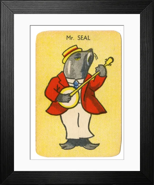 Framed Print : Happy Families Animals - Mr Seal Framed Print : Happy Families Animals - Mr Seal
