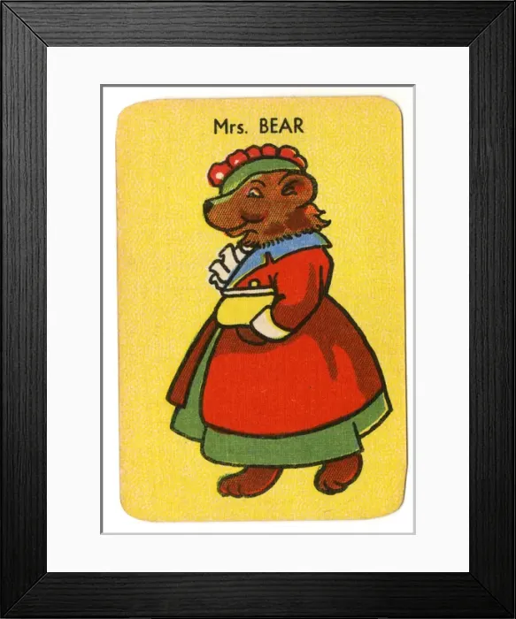 Framed Print : Happy Families Animals - Mrs Bear Framed Print : Happy Families Animals - Mrs Bear
