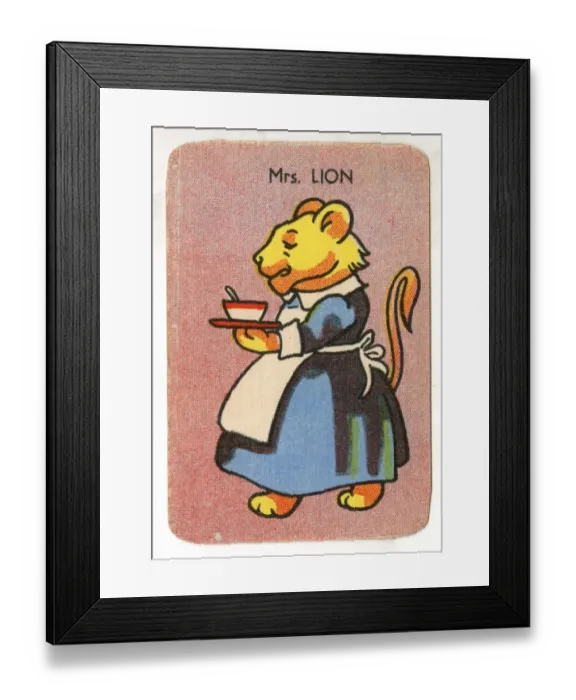 Framed Print : Happy Families Animals - Mrs Lion Framed Print : Happy Families Animals - Mrs Lion