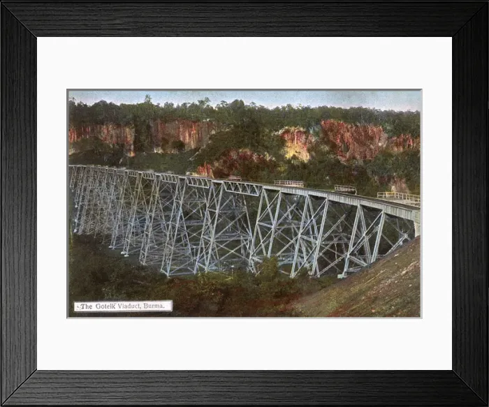 Framed Print : Nawnghkio, Shan State, Myanmar - Goteik Railway Viaduct Framed Print : Nawnghkio, Shan State, Myanmar - Goteik Railway Viaduct