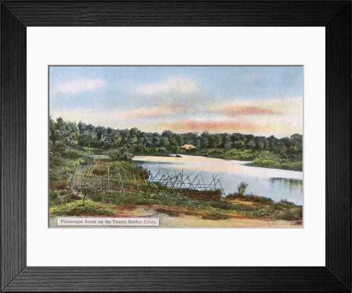 Framed Print : Riverside scene - Twante Rubber Estate - Myanmar Framed Print : Riverside scene - Twante Rubber Estate - Myanmar