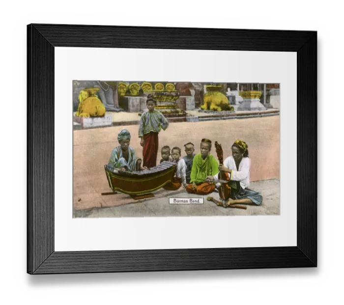 Framed Print : Myanmar - Street Musicians with Pattala and Mon Violin Framed Print : Myanmar - Street Musicians with Pattala and Mon Violin