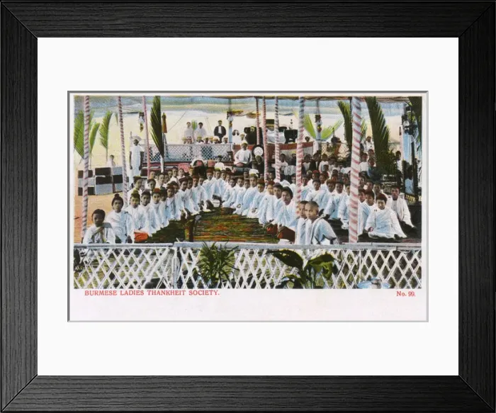 Framed Print : Burmese Ladies Thankheit Society Framed Print : Burmese Ladies Thankheit Society