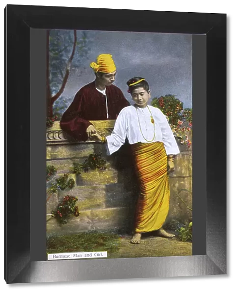 Myanmar - Couple holding hands over a low wall
