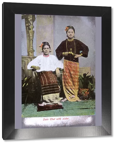 Myanmar - Sisters - Studio portrait photograph