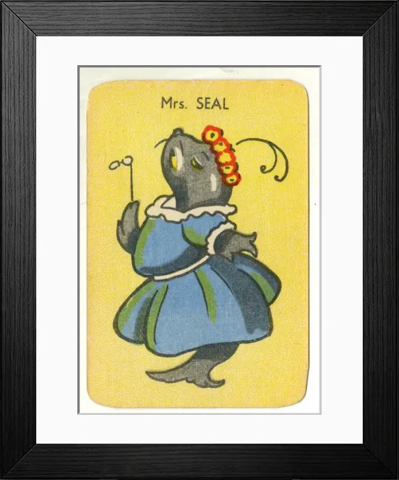 Framed Print : Happy Families Animals - Mrs Seal Framed Print : Happy Families Animals - Mrs Seal