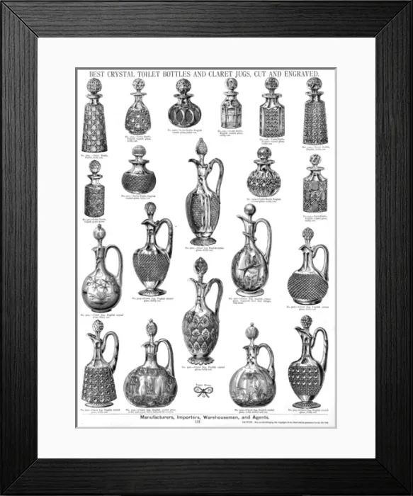 Framed Print : Best Crystal Bottles and Jugs, Plate 121 Framed Print : Best Crystal Bottles and Jugs, Plate 121