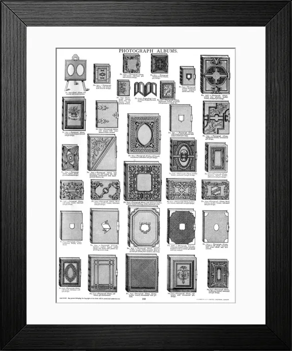 Framed Print : Photograph Albums, Plate 180 Framed Print : Photograph Albums, Plate 180