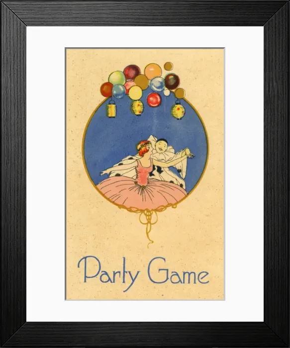Framed Print : Party Game greetings card Framed Print : Party Game greetings card
