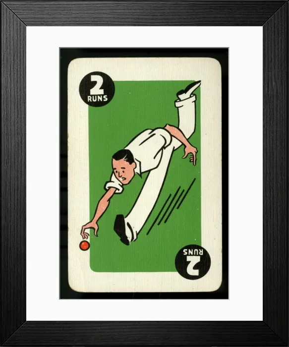 Framed Print : Cricket - Run-It-Out card game - 2 Runs Framed Print : Cricket - Run-It-Out card game - 2 Runs