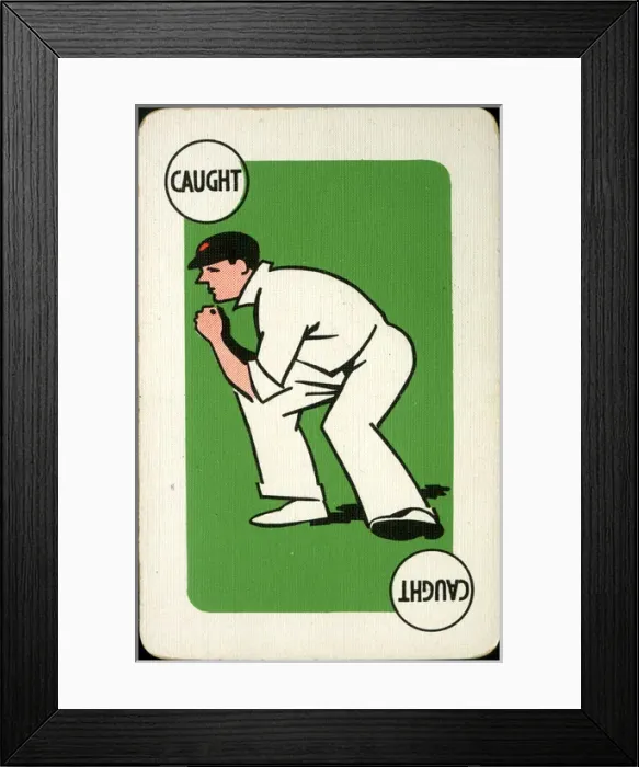 Framed Print : Cricket - Run-It-Out card game - Caught Framed Print : Cricket - Run-It-Out card game - Caught