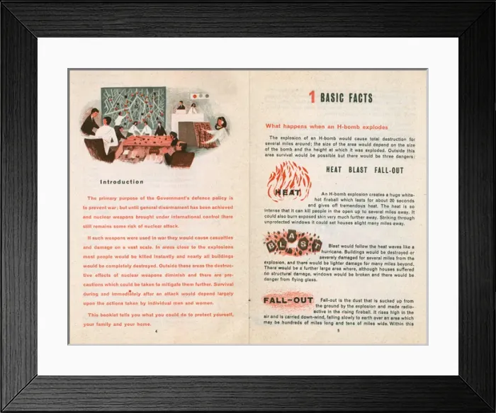 Framed Print : Civil Defence Handbook, introduction and basic facts