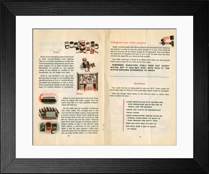 Framed Print : Civil Defence Handbook, continued emergency equipment Framed Print : Civil Defence Handbook, continued emergency equipment