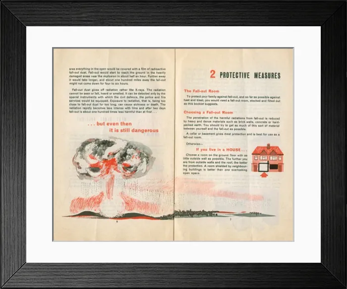 Framed Print : Civil Defence Handbook, basic facts continued & protection Framed Print : Civil Defence Handbook, basic facts continued & protection