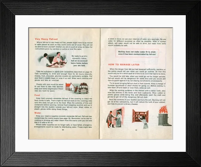 Framed Print : Civil Defence Handbook, continuation of life after attack Framed Print : Civil Defence Handbook, continuation of life after attack