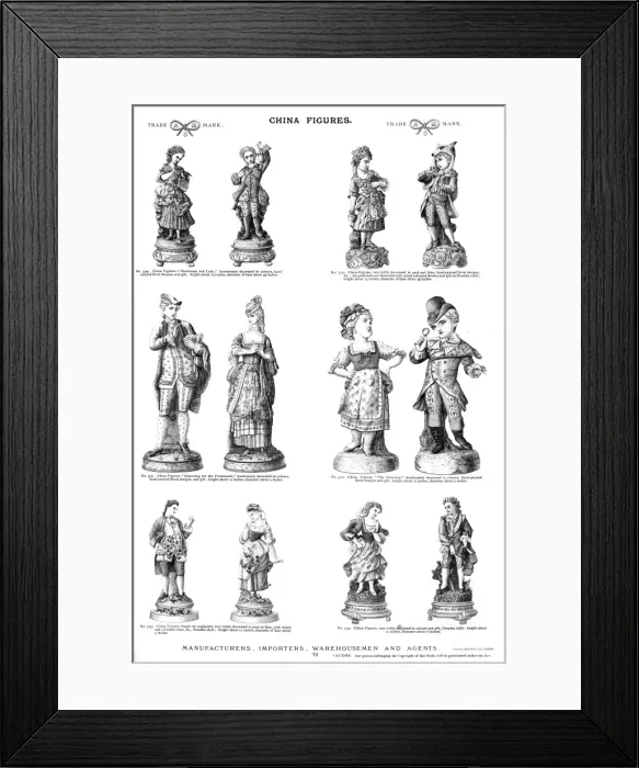 Framed Print : China Figures, Plate 79