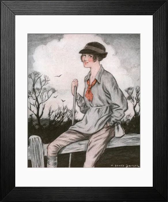 Framed Print : The Farmers Boy by Lewis Baumer Framed Print : The Farmers Boy by Lewis Baumer