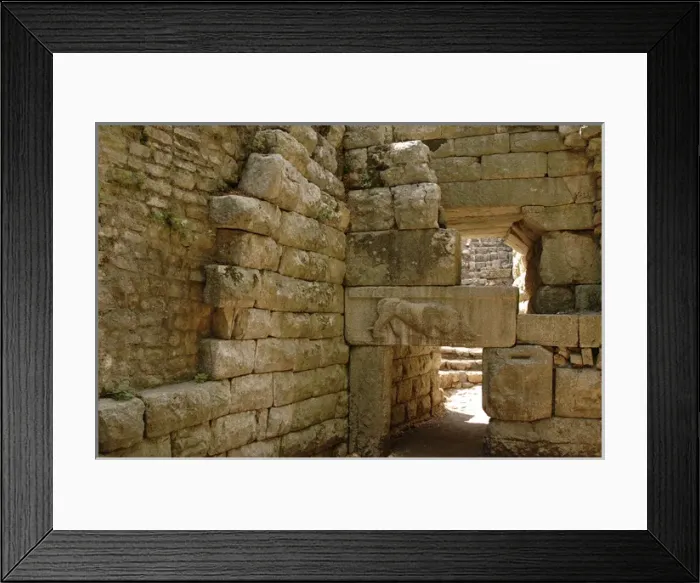 Framed Print : Cyclopean walls. Lions gate. Butrint. Republic of Albania Framed Print : Cyclopean walls. Lions gate. Butrint. Republic of Albania