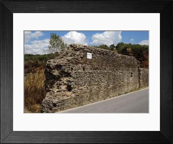 Framed Print : REPUBLIC OF ALBANIA. Stretch of wall between Saranda and Mes Framed Print : REPUBLIC OF ALBANIA. Stretch of wall between Saranda and Mes