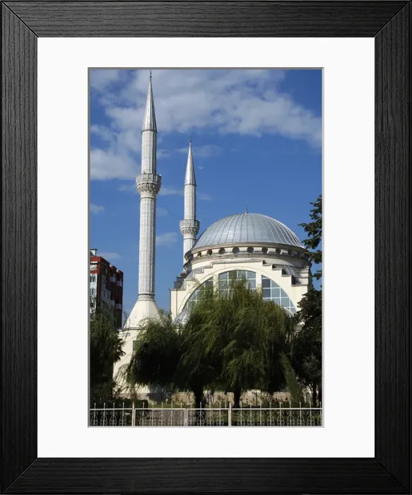 Framed Print : Abu Bakr Mosque. Shkodra. Republic of Albania Framed Print : Abu Bakr Mosque. Shkodra. Republic of Albania