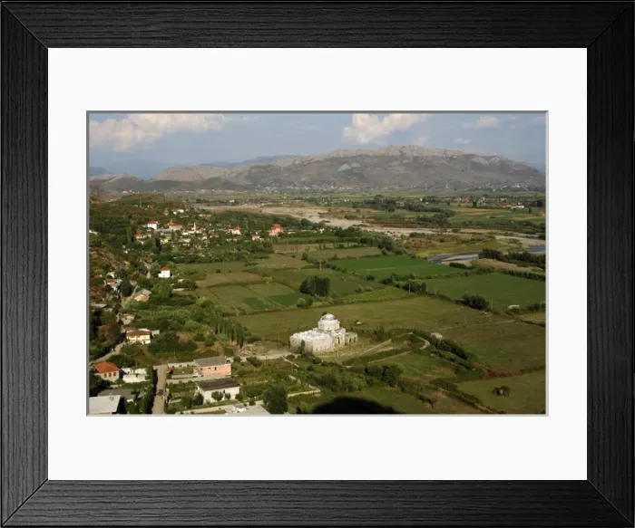 Framed Print : Agricultural landscape around Shkodra. Republic of Albania Framed Print : Agricultural landscape around Shkodra. Republic of Albania
