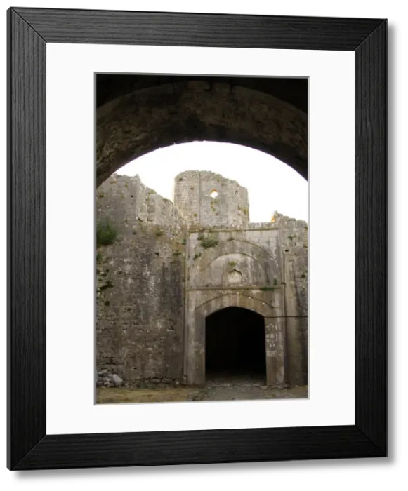 Framed Print : REPUBLIC OF ALBANIA. Shkodra (Scutari). Rozafa Castle. Gatew Framed Print : REPUBLIC OF ALBANIA. Shkodra (Scutari). Rozafa Castle. Gatew