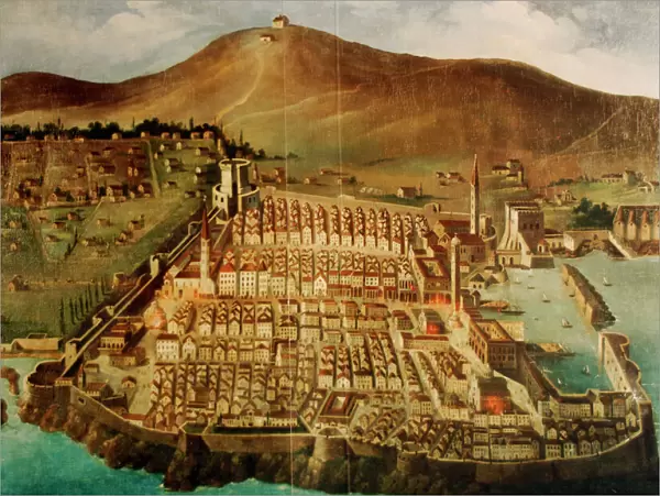 Dubrovnik. Map of the city before the earthquake of 1667