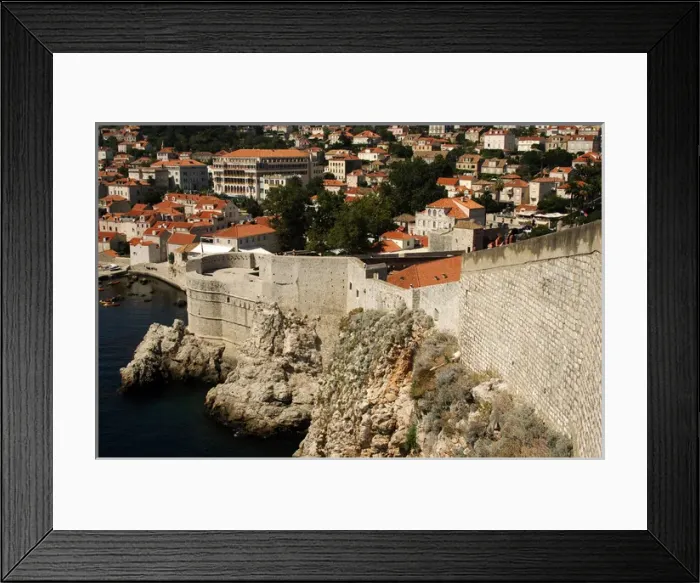 Framed Print : CROATIA. DUBROVNIK. Dance neighborhood and the wall Framed Print : CROATIA. DUBROVNIK. Dance neighborhood and the wall