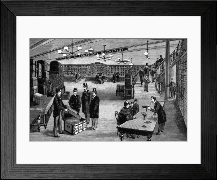 Framed Print : View of first basement, Our Boys Clothing Company, Holborn Framed Print : View of first basement, Our Boys Clothing Company, Holborn