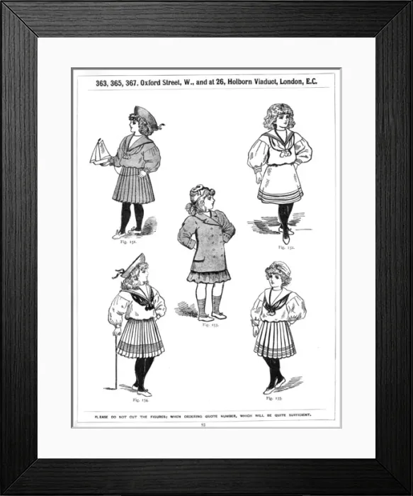 Framed Print : Our Boys Clothing Company, sailor clothing for girls Framed Print : Our Boys Clothing Company, sailor clothing for girls
