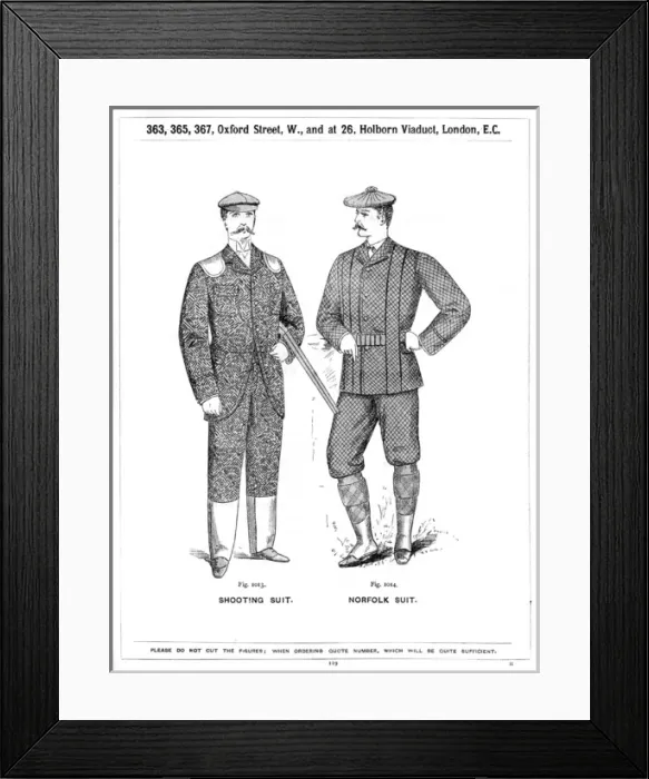 Framed Print : Our Boys Clothing Company, Shooting / Norfolk Suit Framed Print : Our Boys Clothing Company, Shooting / Norfolk Suit