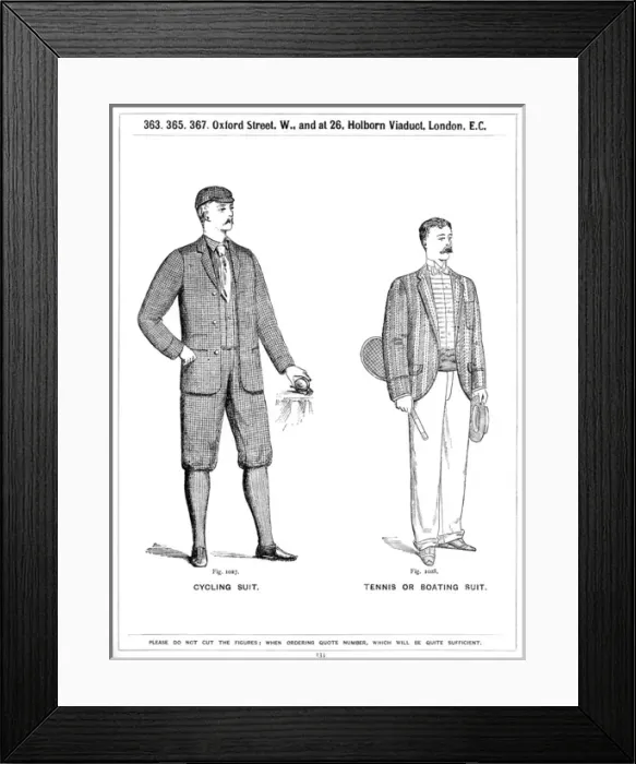 Framed Print : Our Boys Clothing Company, sport suits