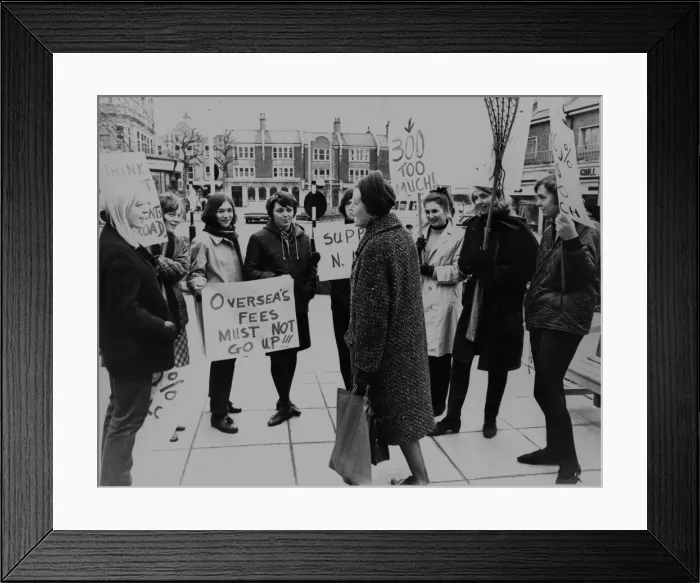 Framed Print : Student fees demonstration, Eastbourne Framed Print : Student fees demonstration, Eastbourne