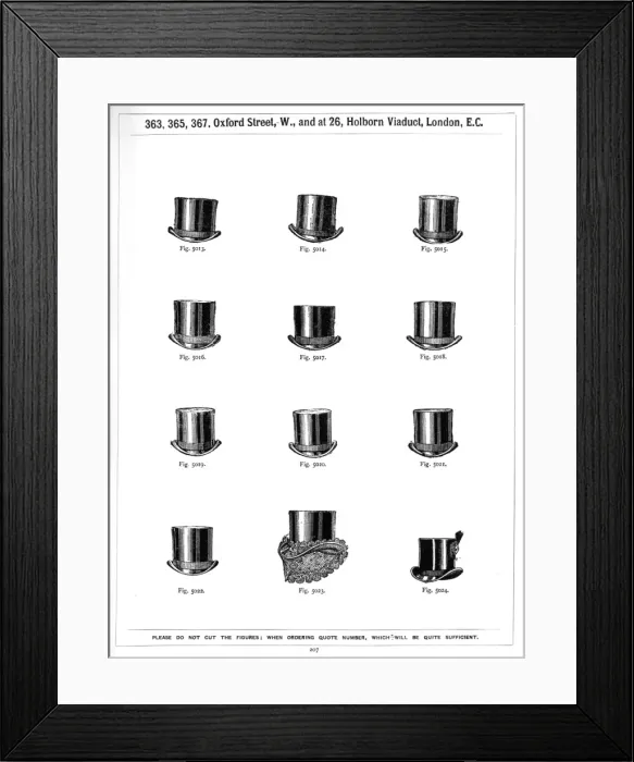 Framed Print : Our Boys Clothing Company, ladies riding hats Framed Print : Our Boys Clothing Company, ladies riding hats