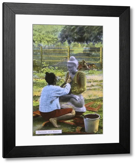 Framed Print : Myanmar - A Marble Buddha Factory Framed Print : Myanmar - A Marble Buddha Factory