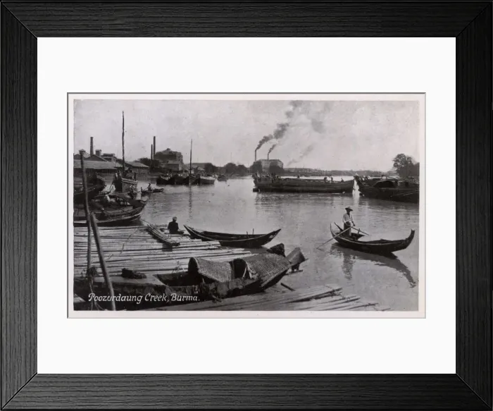 Framed Print : Pazundaung Creek, Myanmar Framed Print : Pazundaung Creek, Myanmar