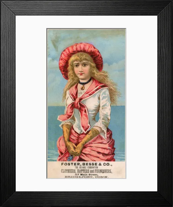 Framed Print : Trade card, Foster, Besse & Co, Bridgeport, USA Framed Print : Trade card, Foster, Besse & Co, Bridgeport, USA